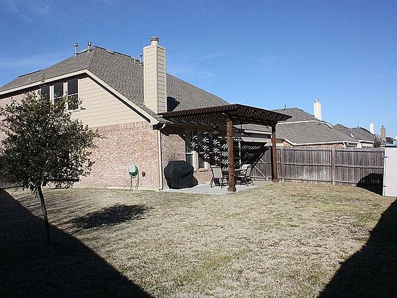 Large backyard with porch