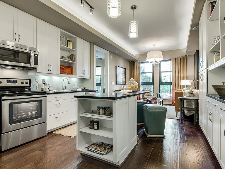 Bright and well-equipped kitchen area.