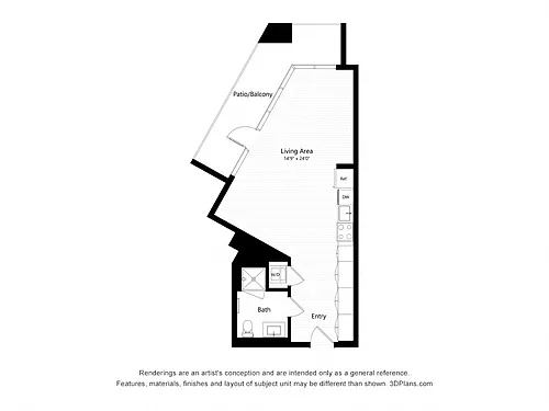 Floor plan S7 - Studio