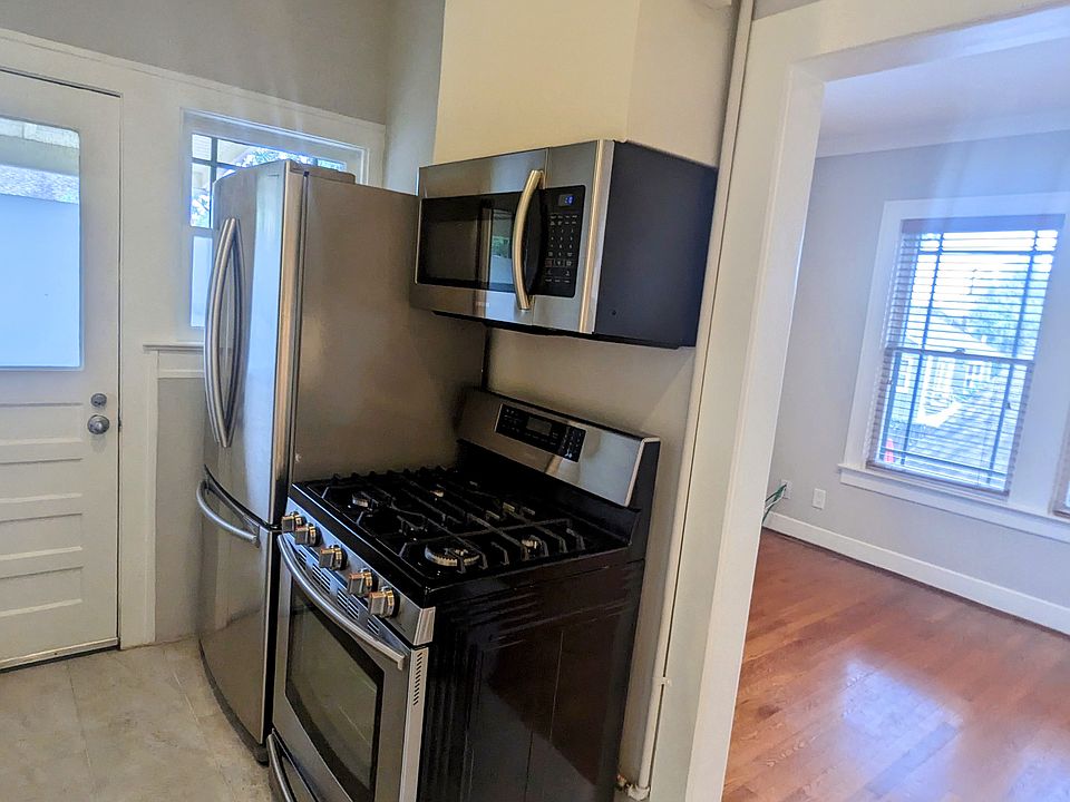 View from kitchen leading into dining room