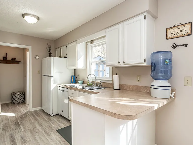 Lots of cabinet space for your favorite items though the essentials are there for your use.
