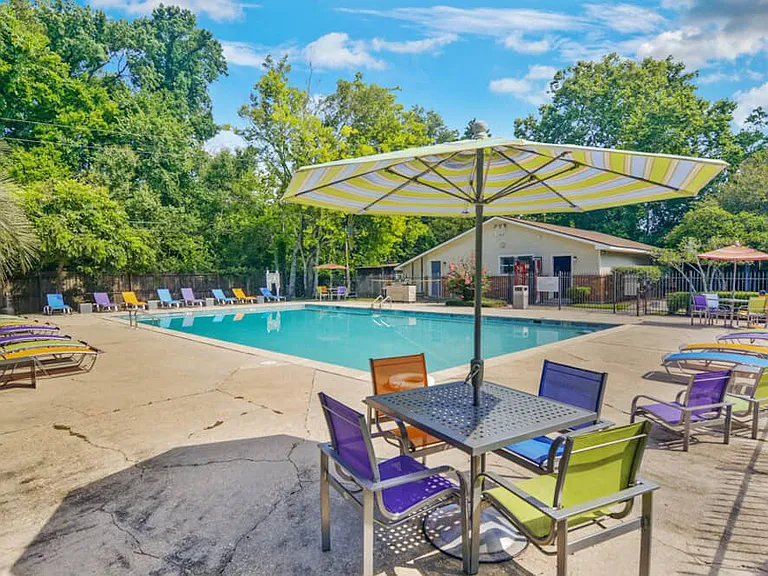 Take a Dip in Our Sparkling Swimming Pool
