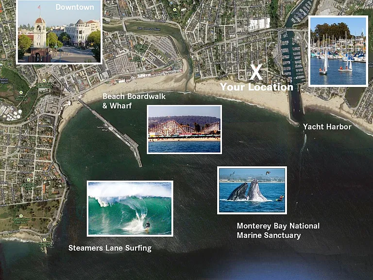 Map of where we are located-inbetween the Boardwalk & the Harbor