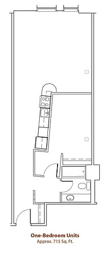 Floor plan One Bedroom - Affordable