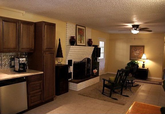 Woodburning fireplace