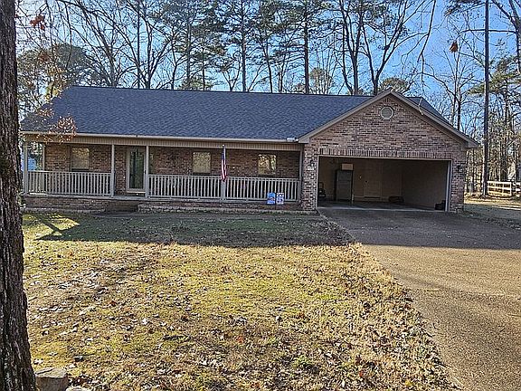 Front shows 2 car Garage