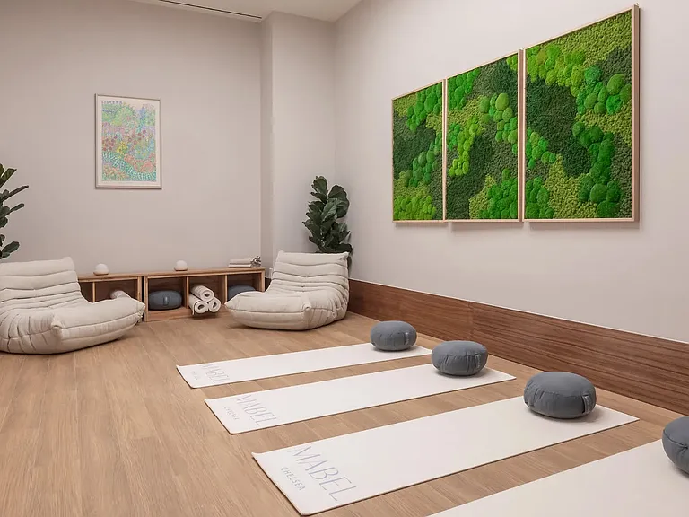 Relax and rejuvenate in Mabel's serene yoga studio, designed for your well-being and tranquility. With calming decor and a peaceful ambiance, it's the perfect space to unwind. Join us today and elevate your lifestyle at Mabel!