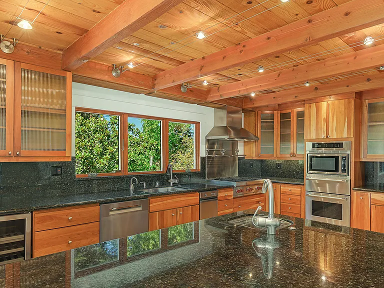 Kitchen view when sitting on island stool.