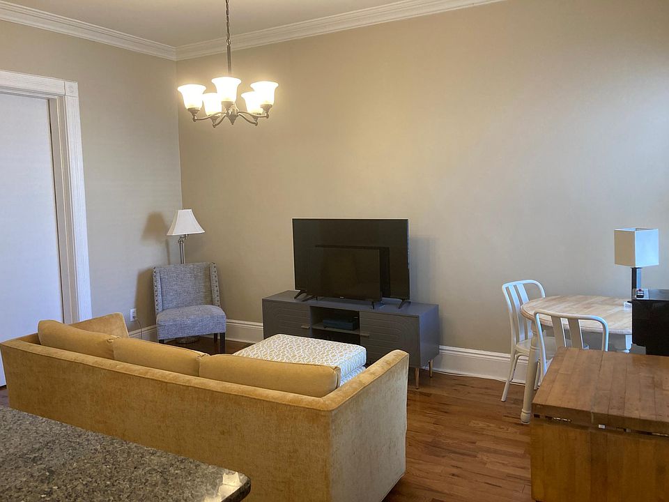 LR, another view from kitchen; large doors to left lead to front BR, or 2nd living space if used as a one bedroom.