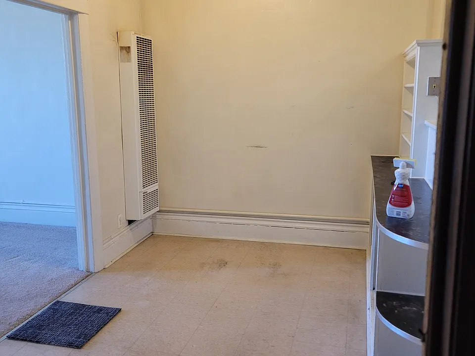 Separate dining area with built in hutch