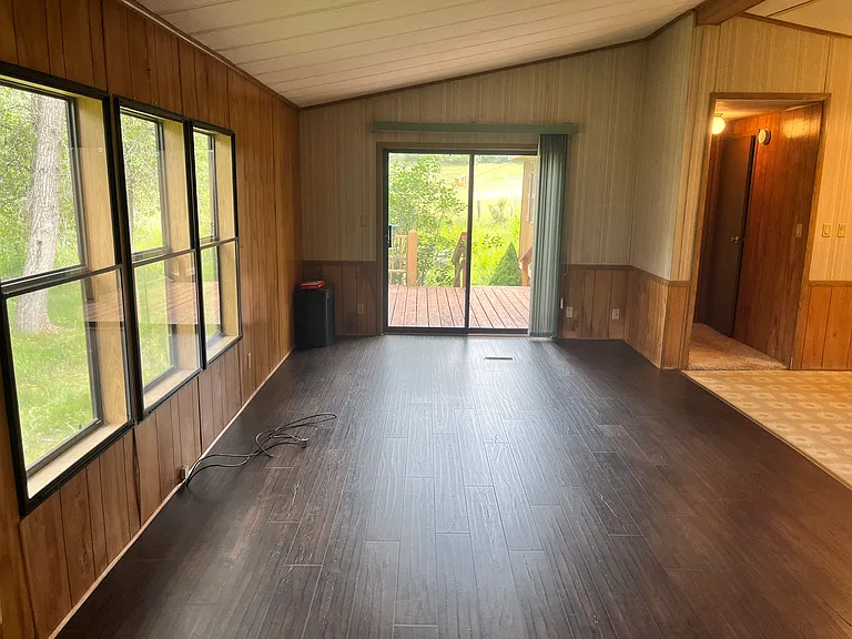 living room leading to back porch