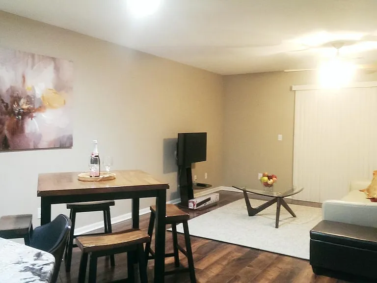 dining room and living room