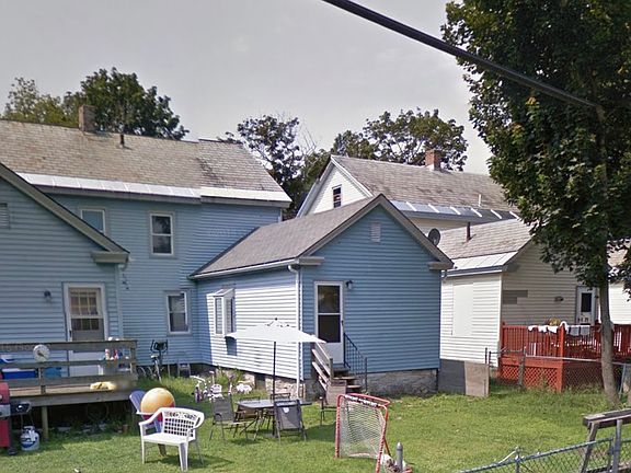 Back yard of building