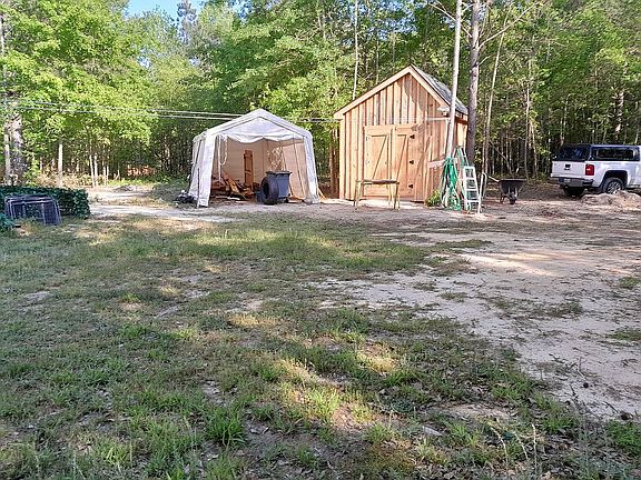 Outside workshop with power