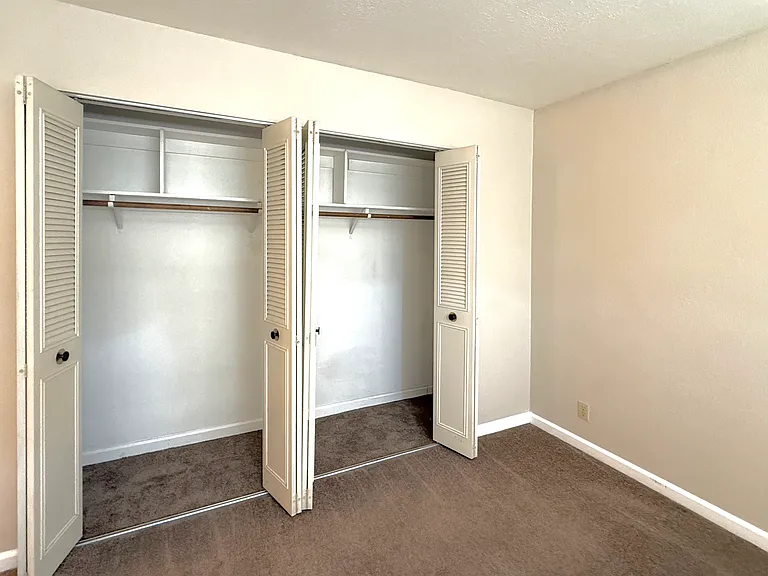 Master bedroom has large closets.