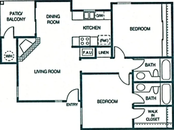 Two Bedroom Floor Plan Two Bedroom Floor Plan