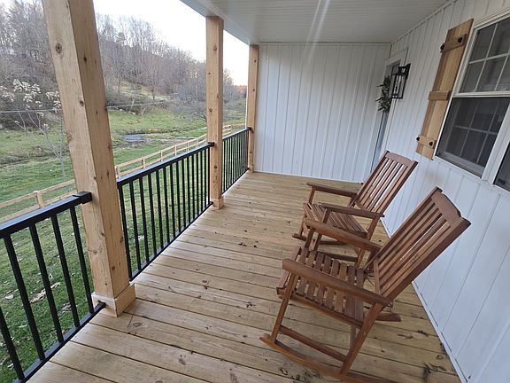 East facing porch overlooking the creek