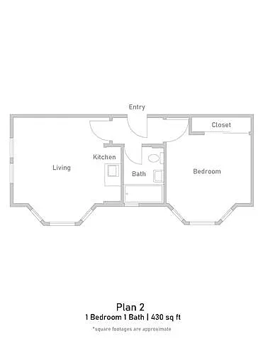 Floor plan 1 Bedroom - Junior - Plan 2