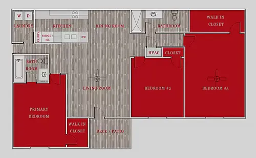 Floor plan Three Bedroom