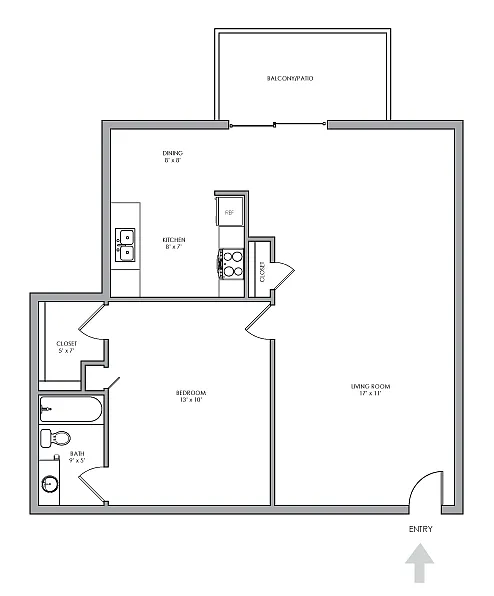 Floor plan 1X1