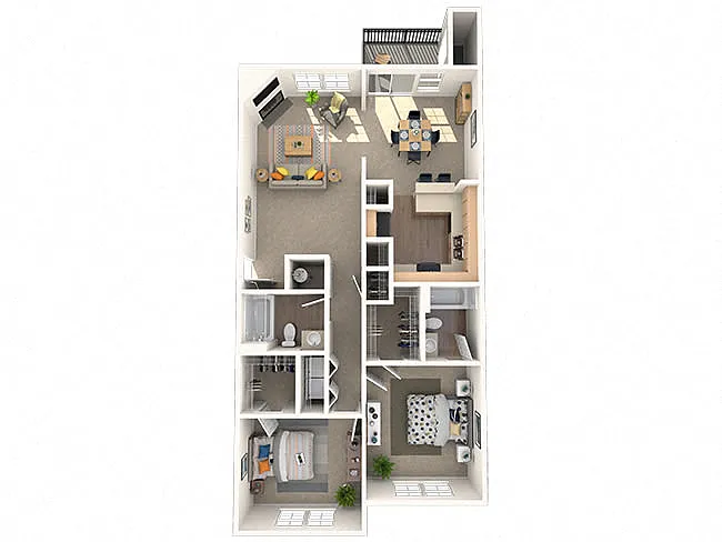 Floor plan 2x2B