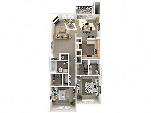 Floor plan 2x2B