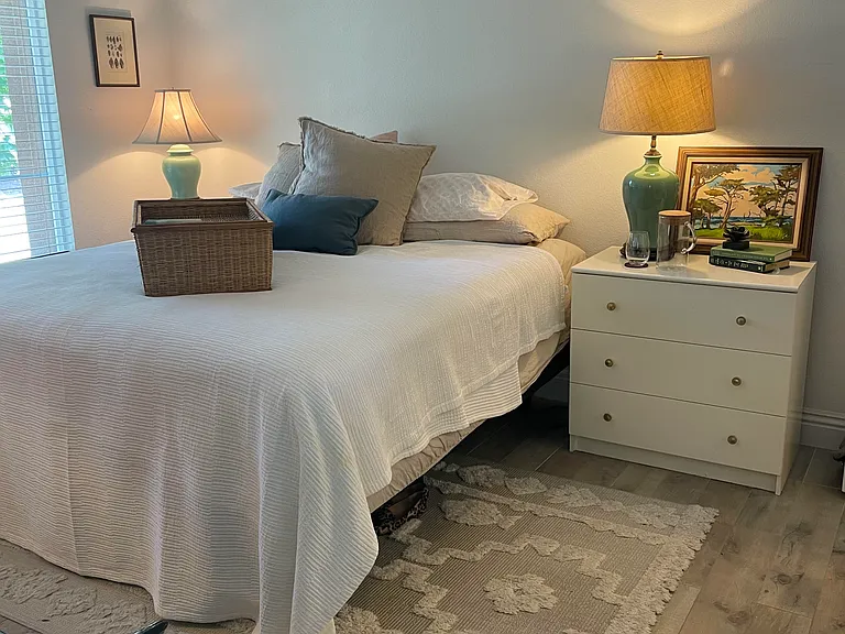 I am happy to leave throw pillows in master bedroom.