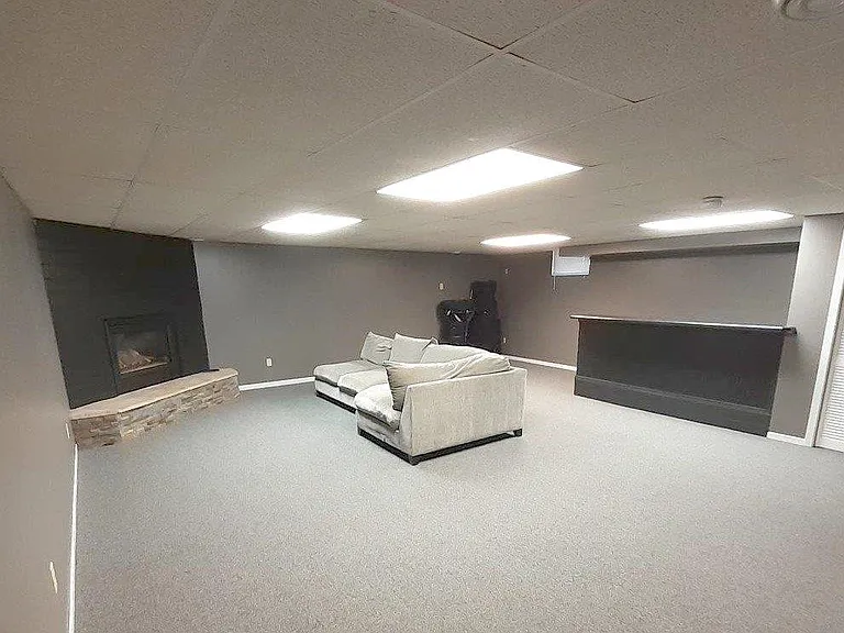 Lower level family room (w/ wet bar & gas fireplace)