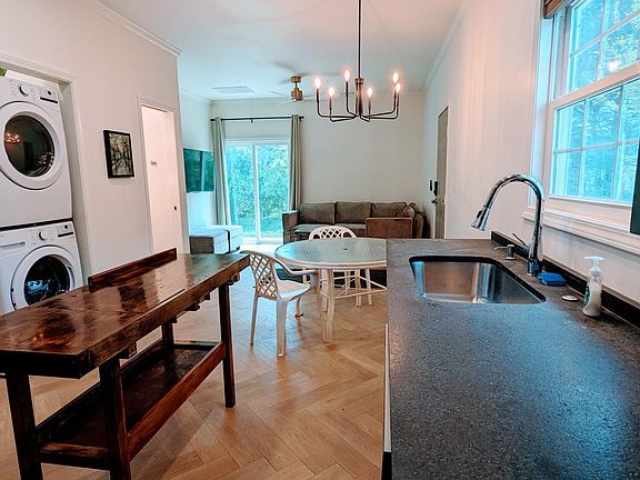 Laundry and dining area