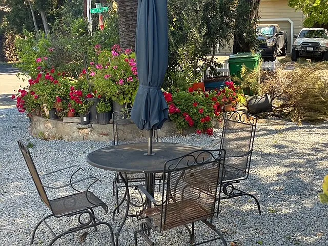 Garden seating.