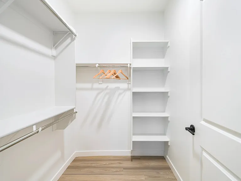 Spacious closets at Modera Higley Commons offer smart organization and ample room for your personal style.