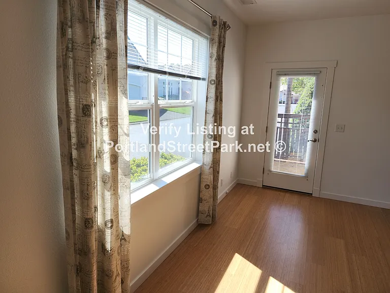 Bright inside with windows on three sides
