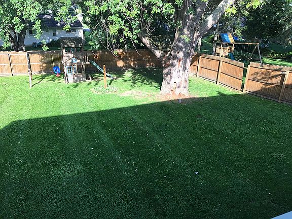 Large fenced in yard