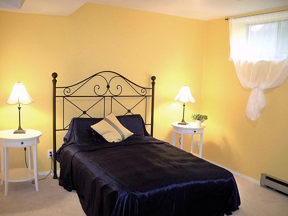 Bedroom in a daylight basement.
