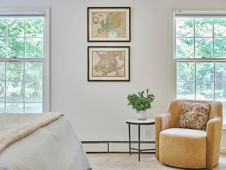 Primary Suite, looking into the woods.
