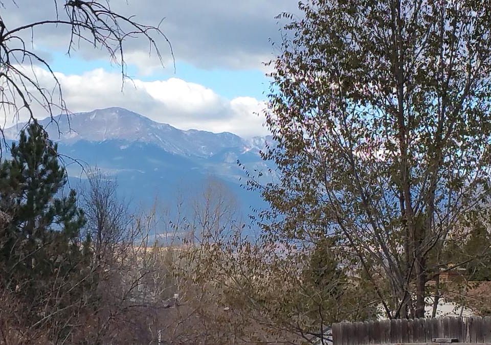 Pikes Peak View from Backyard