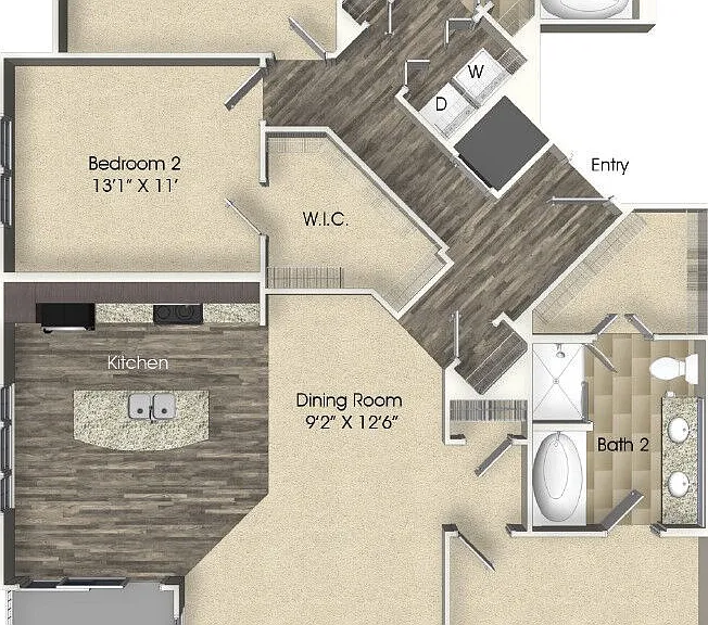 C3 floor plan Views at Harbortown