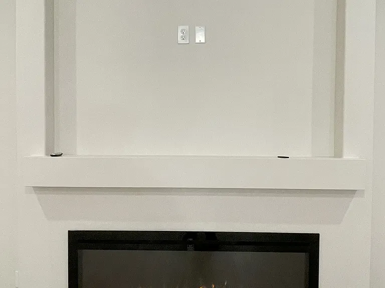Electric Fireplace with room for mounting Large TV