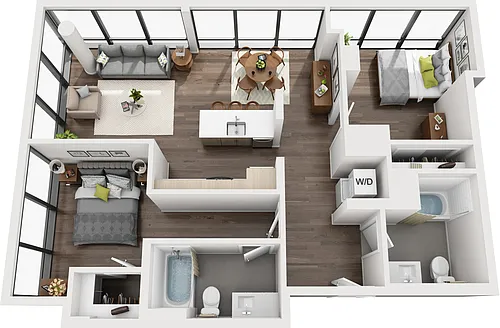 Floor plan 2 Bedroom B