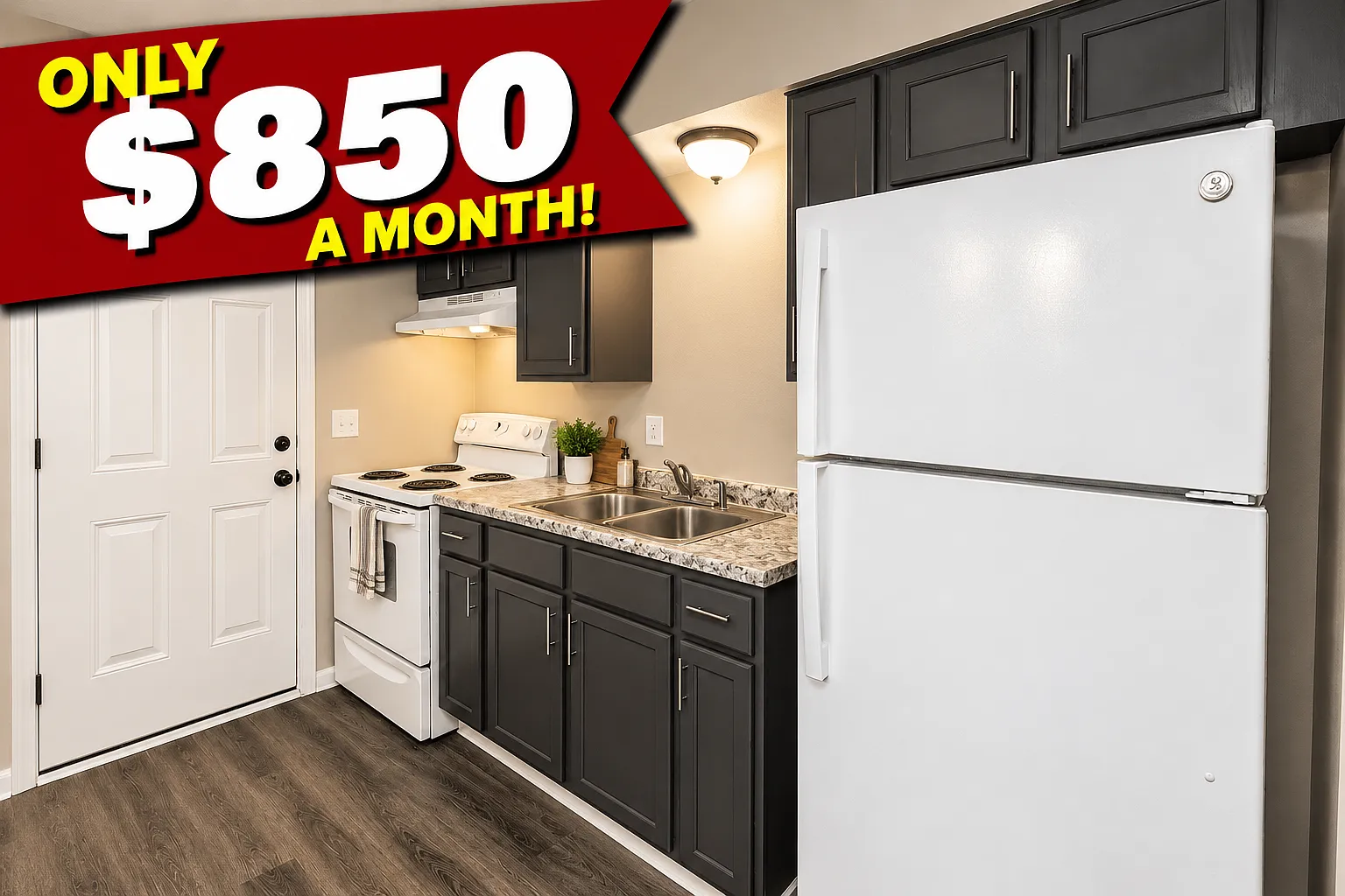 1 bed, 1.5 bath, 740 sqft, $850 — Photo 1