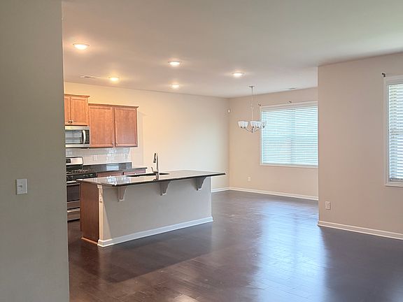 View of kitchen from living room