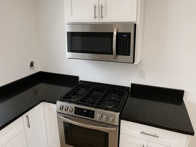 Range and microwave ai generated in this photo but both will be installed prior to any showings.