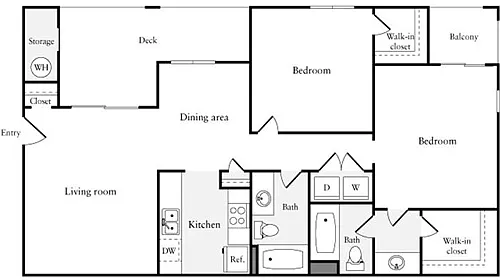 Floor plan 2 Bedrooms B