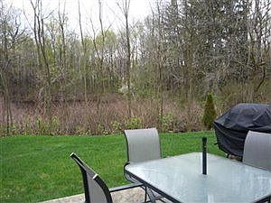 Exterior View at Back Patio Looking at Pond