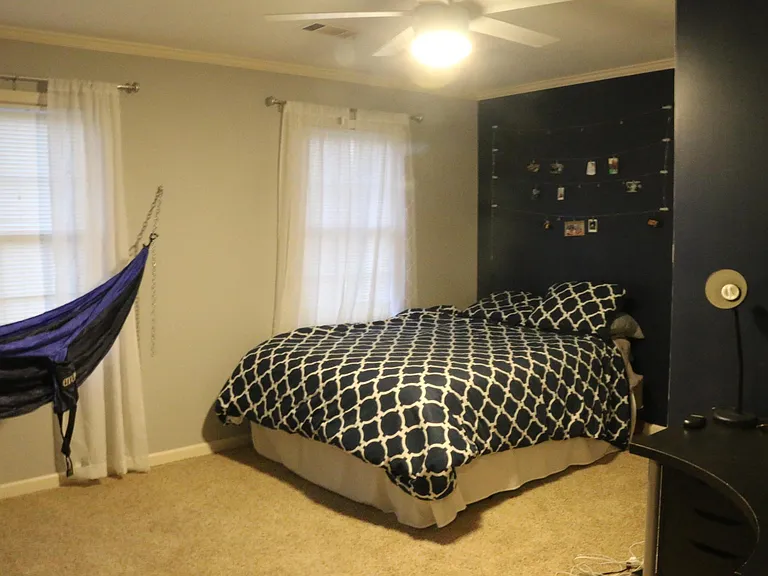 Large upstairs bedrooms with oversized walk-in closets.