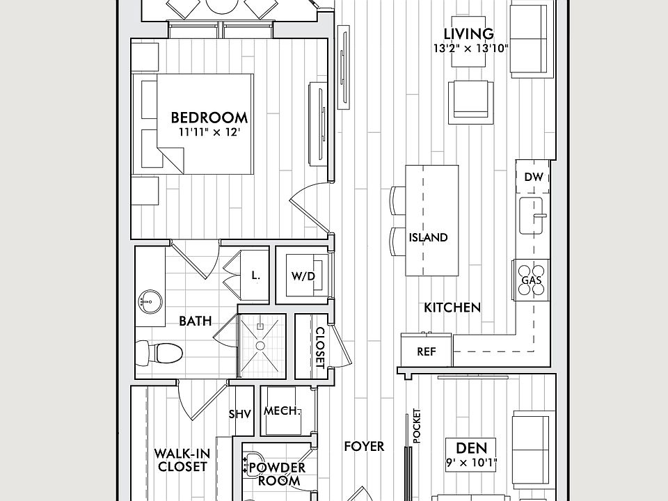 Residence B2 - One Bedroom Den Guest Room