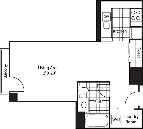 Floor plan Studio 518