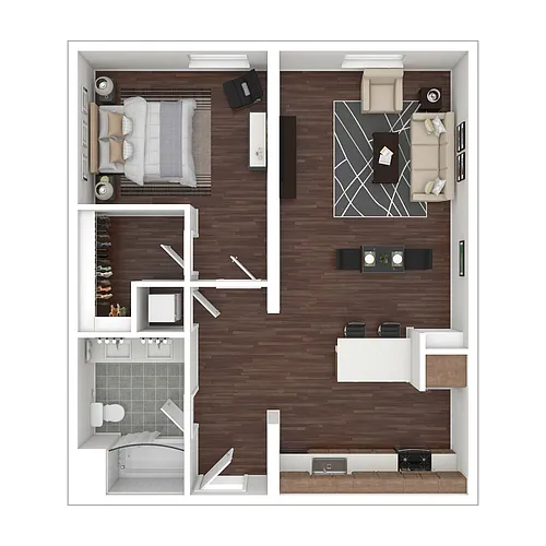 Floor plan 1 Bedroom