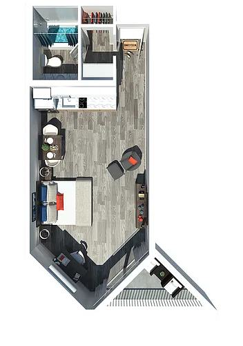 Floor plan Studio West