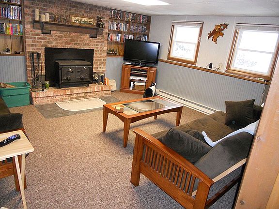 Lower level family room in finished basement